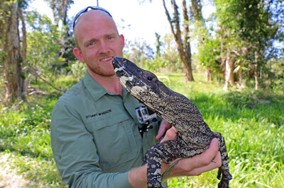 Lizard Being held by Stuart McKenzie